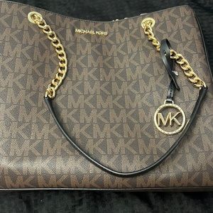 NWT Michael Kors Large  SUSANNA East West Tote brown/black BNWT NEW BNNU